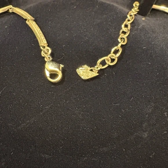 Swarovski Gold Festoon Necklace with Decorative Drops - Picture 3 of 8